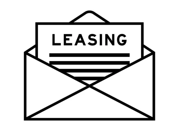 Φάκελος Και Επιγραφή Τίτλο Λέξη Leasing — Διανυσματικό Αρχείο