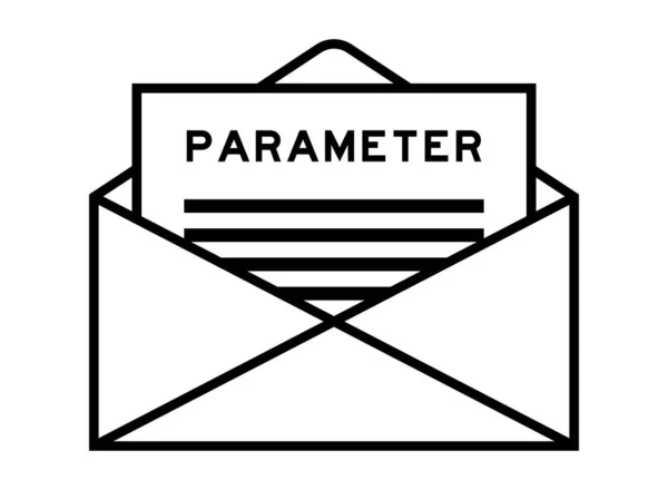 Envelope Letter Sign Word Parameter Headline — Stock Vector