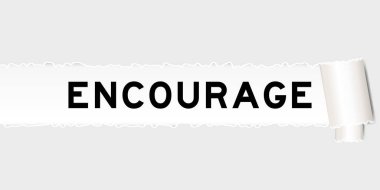 Yırtılan kısmın altında kelime teşviki olan yırtılmış gri kağıt arkaplan