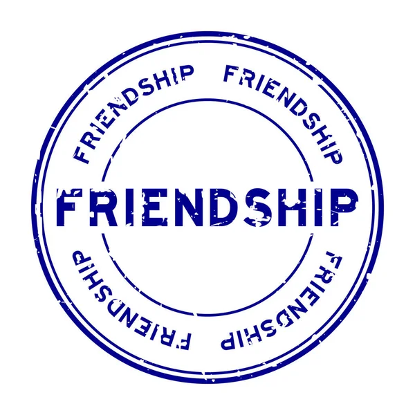Grunge Blue Friendship Word Rubber Seal Stamp Auf Weißem Hintergrund — Stockvektor