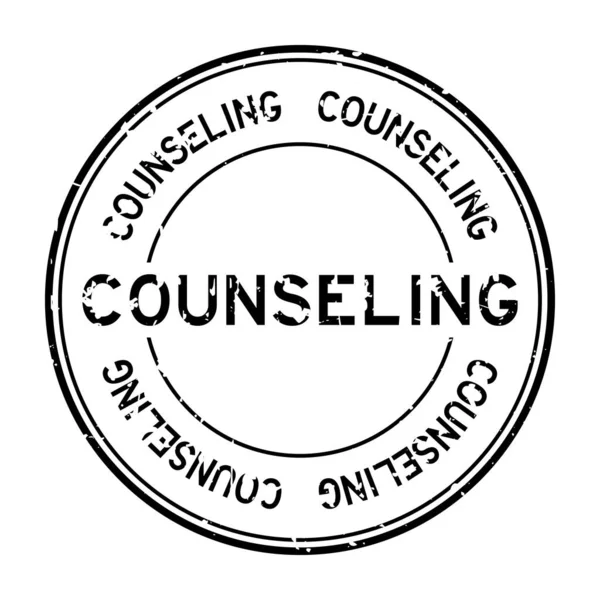 Grunge Black Counseling Word Rubber Seal Stamp White Background — Stock Vector