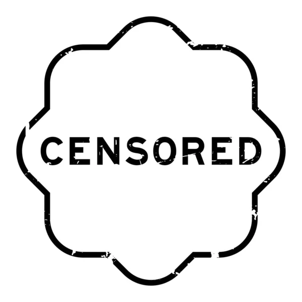 Черный Цензурный Штамп Белом Фоне — стоковый вектор