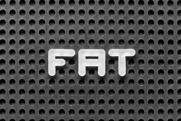 Біла Буква Алфавіту Слові Fat Ожиріння Або Скорочення Перевірки Прийняття — стокове фото