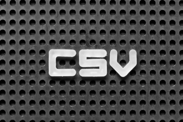 백보드 Csv 컴퓨터 시스템 화이트 알파벳 — 스톡 사진