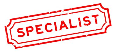 Grunge kırmızı özel kelime beyaz arka planda kauçuk mühür