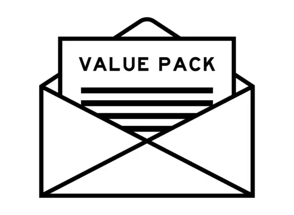 Envelope Signo Letra Com Pacote Valor Palavra Como Título — Vetor de Stock