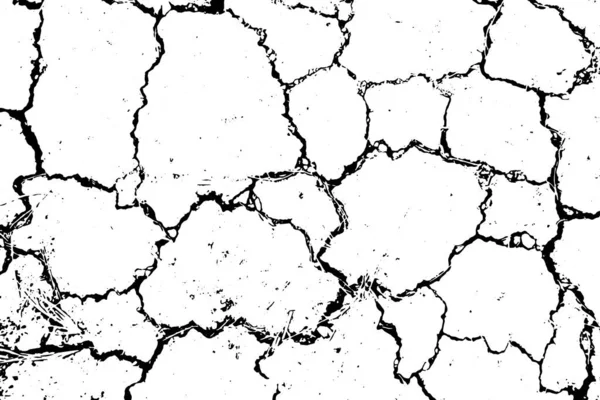 Grunge Black White Crack Texture Background Abstract Messy Distressed Element —  Vetores de Stock