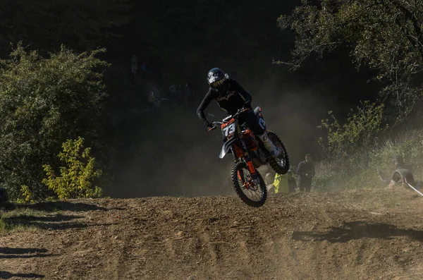 Lviv Ukraine October 2021 Athletes Motorcycle Racers Compete Motocross Competition — Stock Photo, Image