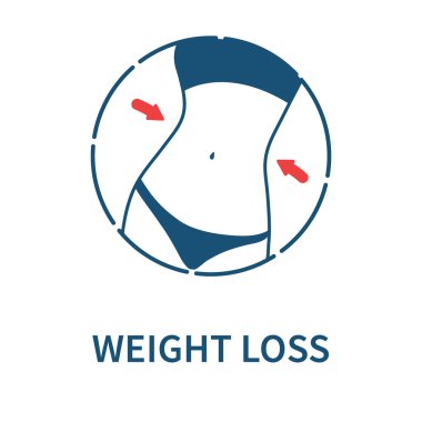 Kilo kaybı konsepti için ince bel ikonu