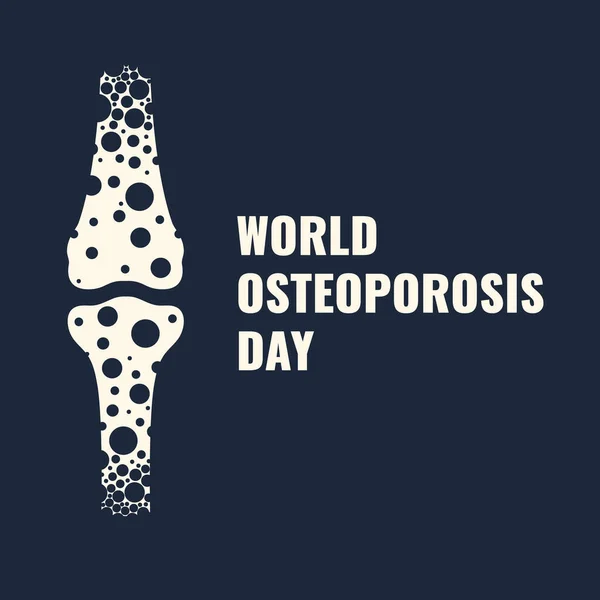 Osteoporose ziekte bewustzijn poster van broze botten — Stockvector