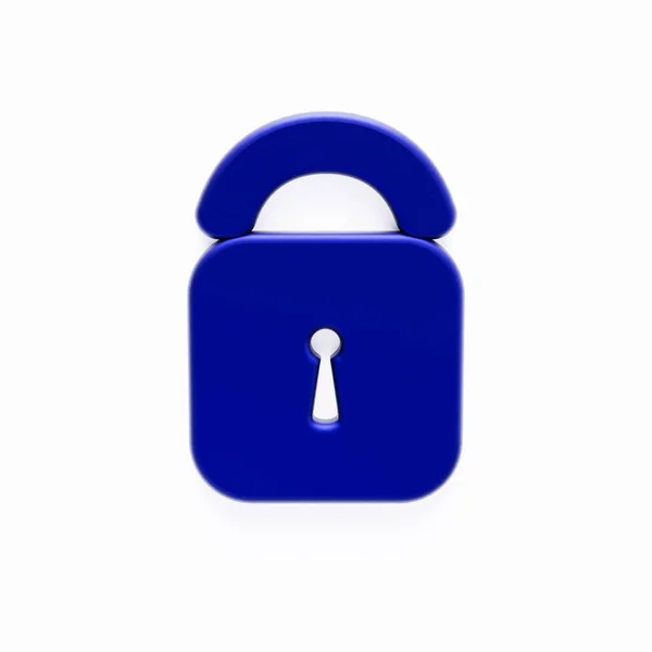 Lock padlock security safety tool 3d icon — Stock Photo, Image