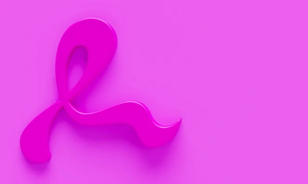 Rak piersi różowa wstążka 3d renderowania ilustracja — Zdjęcie stockowe