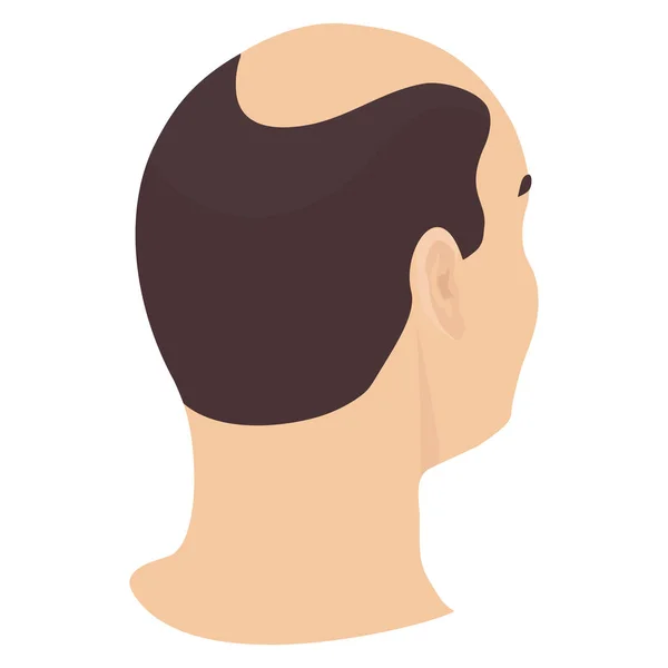 Head of a man in side view — Stock Vector