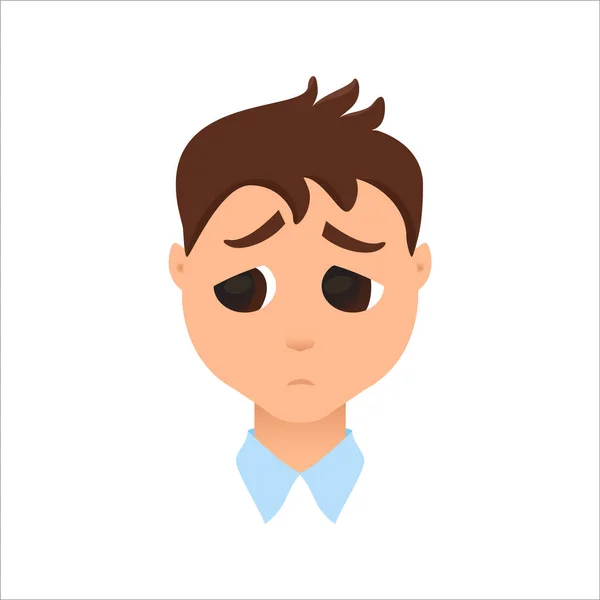 Portrét smutné člověka v depresi — Stockový vektor