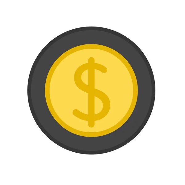 Doar botão com ícone de moeda dólar — Vetor de Stock