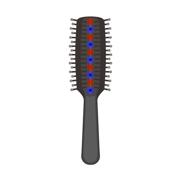 Peine de terapia de luz roja con láser para el crecimiento del cabello — Vector de stock