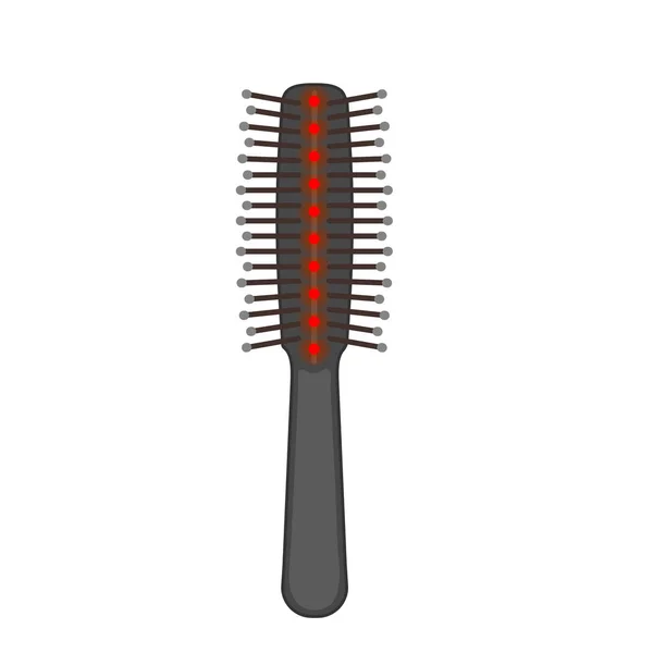Peigne de luminothérapie laser rouge pour la croissance des cheveux — Image vectorielle