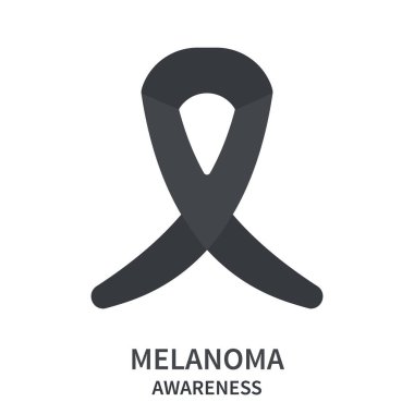 Cilt kanseri farkındalığı için melanom siyah kurdele.