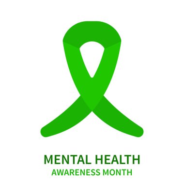 Farkındalık Günü için Akıl Sağlığı Yeşil Kurdele