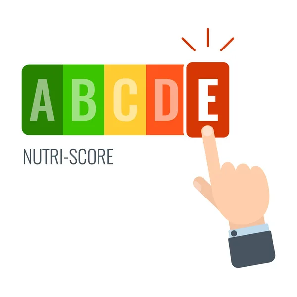 Etiqueta Nutricional Nutri Score Sistema Classificação Nutricional Que Mostra Valor — Vetor de Stock