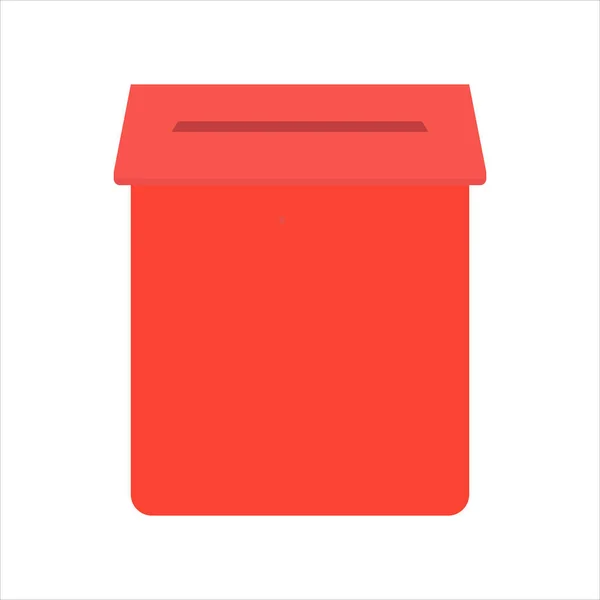 Red Letter Box Icon Post Box Communication Mail Service Concept — Stock Vector