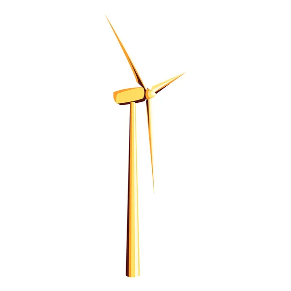 Wind Generator Turbine Sunlight Wind Farm Renewable Energy Production Ecology — Stockvektor