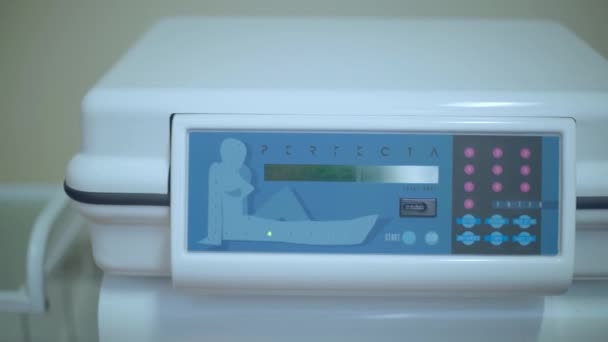 Máquina Pressoterapia Perfecta Trabalha Para Perda Peso Para Pacientes Sexo — Vídeo de Stock