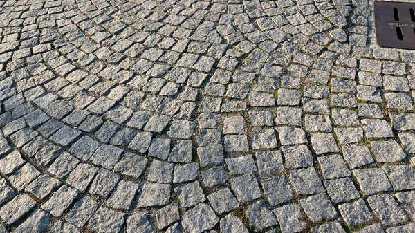 Ρωμαϊκό Λιθόστρωτο Πεζοδρόμιο Στην Ιταλική Ciry Δρόμο Υψηλής Ποιότητας Φωτογραφία — Φωτογραφία Αρχείου