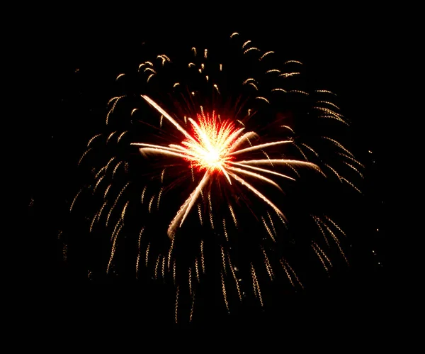 Schönes Feuerwerk Schwarzen Himmel Hochwertiges Foto — Stockfoto