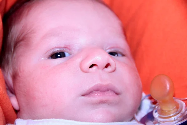 Pasgeboren Baby Detail Van Ogen Gezicht Hoge Kwaliteit Foto — Stockfoto