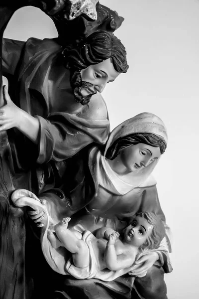 Standbild Der Einheimischen Mit Jesus Madonna Und Josef Hochwertiges Foto — Stockfoto