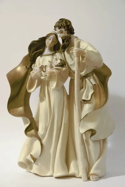 Bennszülött Szobra Jézussal Madonnával Szent Józseffel Kiváló Minőségű Fénykép — Stock Fotó