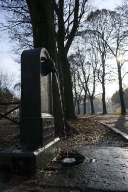 Pellerina Park Torello 'sunda Torin içme suyu çeşmesi. Yüksek kalite fotoğraf