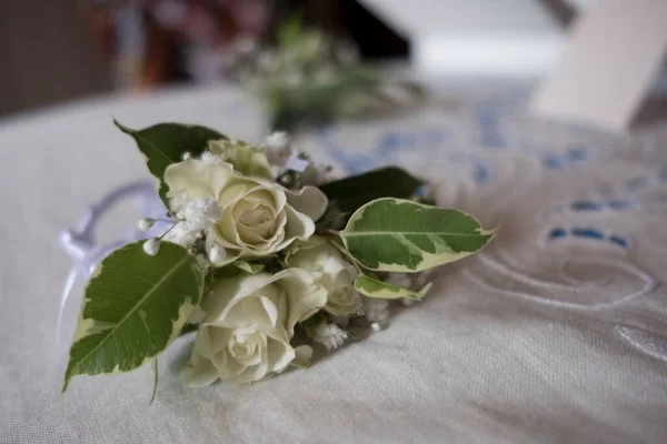 Wedding Bouquet White Roses High Quality Photo — Stock Photo, Image