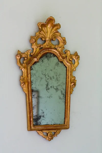 Antique Mirror Golden Frame High Quality Photo — Stock Photo, Image
