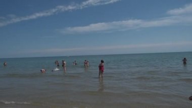 Adriyatik kıyısındaki Romagna 'nın Cattolica Rimini plajı manzarası