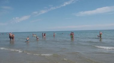Adriyatik kıyısındaki Romagna 'nın Cattolica Rimini plajı manzarası