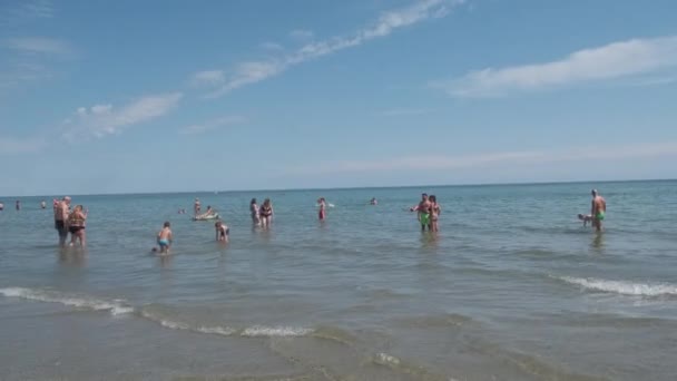 Cattolica Rimini Plážové Panorama Pobřeží Jaderského Moře Romagna — Stock video