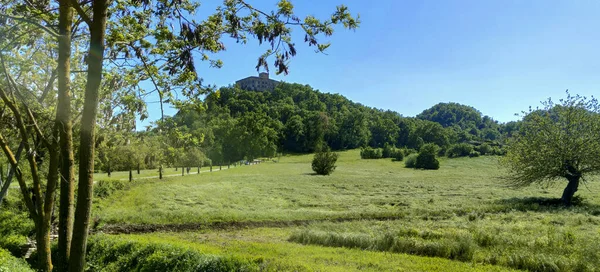 Panorama Quattro Castella Reggio Emilia Green Hills Sunny Day High — Foto de Stock