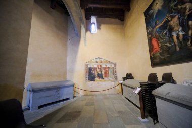 Sacra di San Michele in Turin view of the internal church. High quality photo