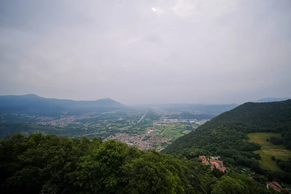 Sacra San Michele Turin Panoramic View Surrounding Plains High Quality — Zdjęcie stockowe