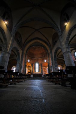 Sacra di San Michele in Turin view of the internal church. High quality photo