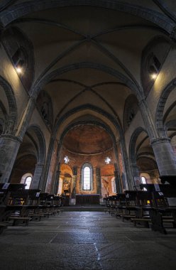 Sacra di San Michele in Turin view of the internal church. High quality photo