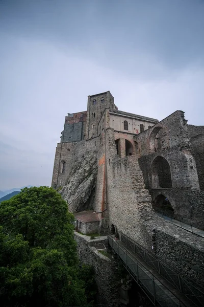 Sacra San Michele Turin View Cliff Walls High Quality Photo —  Fotos de Stock