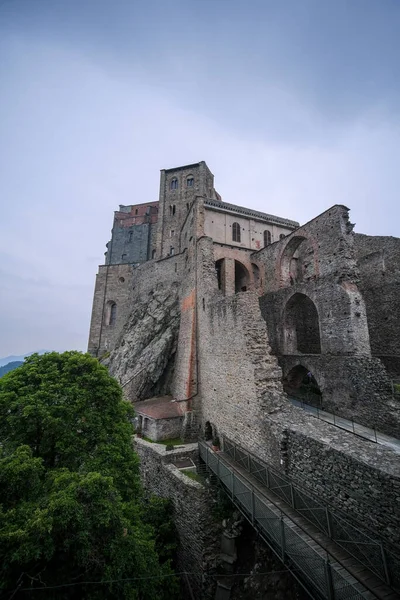 Sacra San Michele Turin View Cliff Walls High Quality Photo — Stockfoto