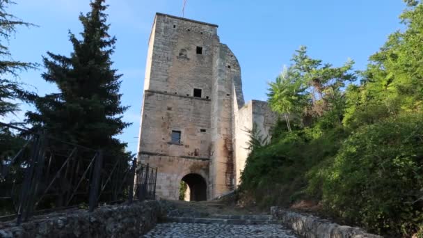 Castillo Pescina Aquila Ignazio Silone — Vídeo de stock