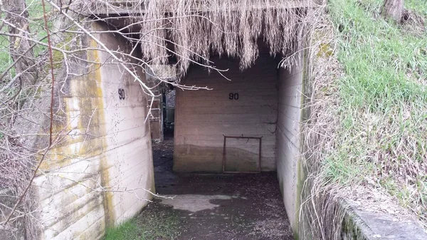 Vecchi Tunnel Corridoi Residenziali Abbandonati Italia Foto Alta Qualità — Foto Stock