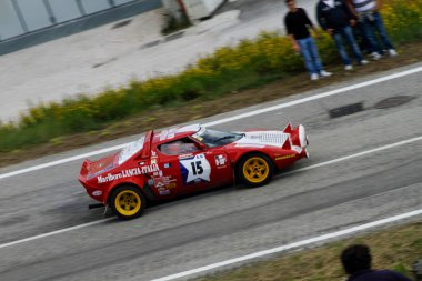 Reggio Emilia, İtalya - 2016 26 06: Reggio Apennines 'in serbest etkinliği Lancia Lancia Stratos. Yüksek kalite fotoğraf