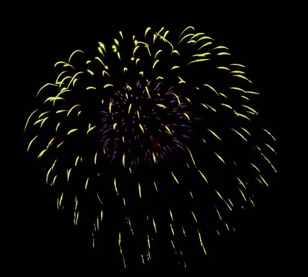 Beautiful Fireworks Black Sky High Quality Photo — Stock Photo, Image