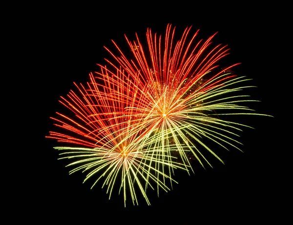 Beautiful Fireworks Black Sky High Quality Photo — Stock Photo, Image